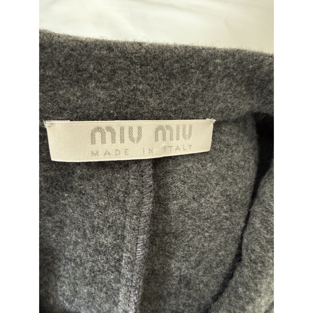 VTG Miu Miu Wool Casual Blazer Gray Sz 42 Jacket Italy Minimalist *READ! - Picture 14 of 14